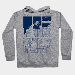 Tripoli, Libya City Map Typography - Coastal Hoodie